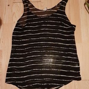 Black and White see through tank